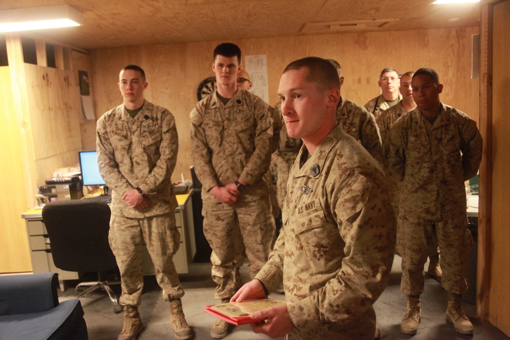 Sailors earn Marine Corps combat qualification in Afghanistan