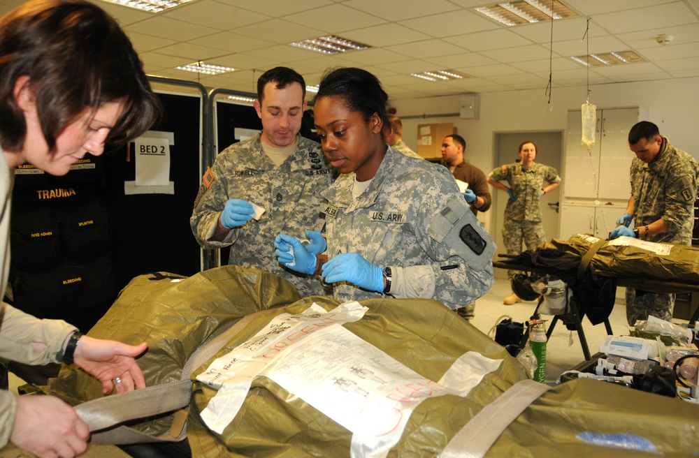 US Army 557th Medical Company training, rotation 12-04