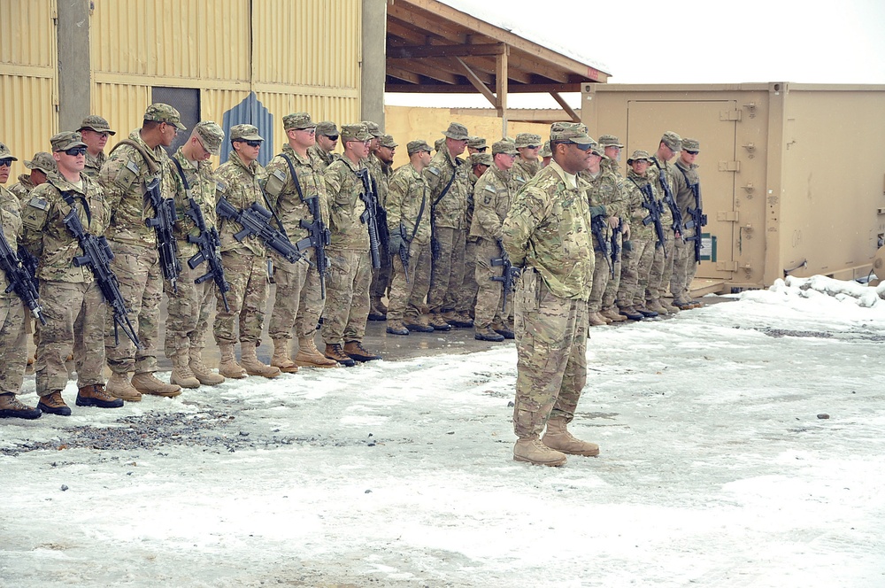 After facing combat, soldiers receive recognition