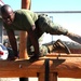 Service Company Marines attack obstacle course