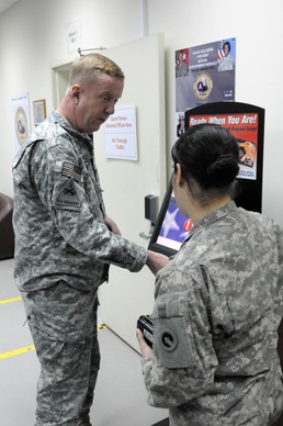 Maj. Gen. Kenneth Dowd gets his Eagle Cash Card