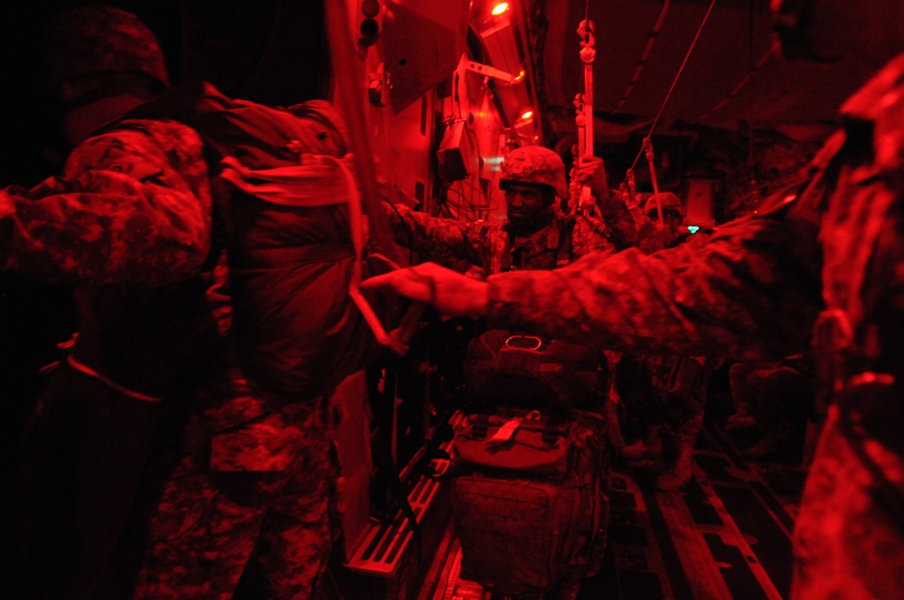 Col. Carl Alex at the door
