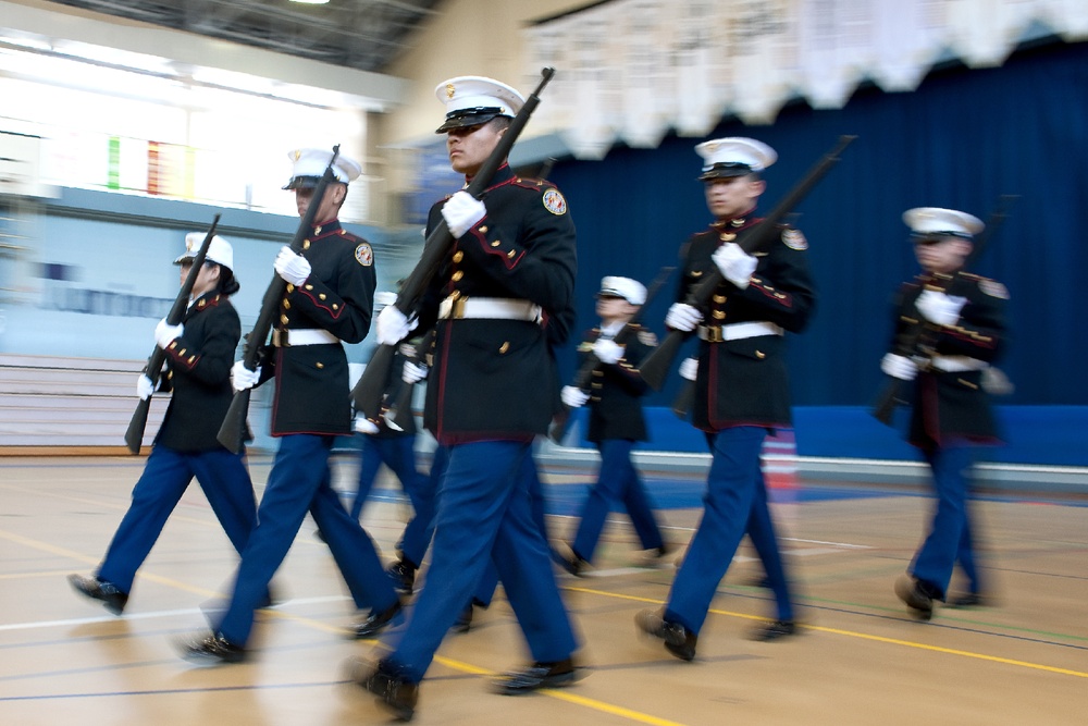 Yokota High School JROTC hosts the regional drill meet