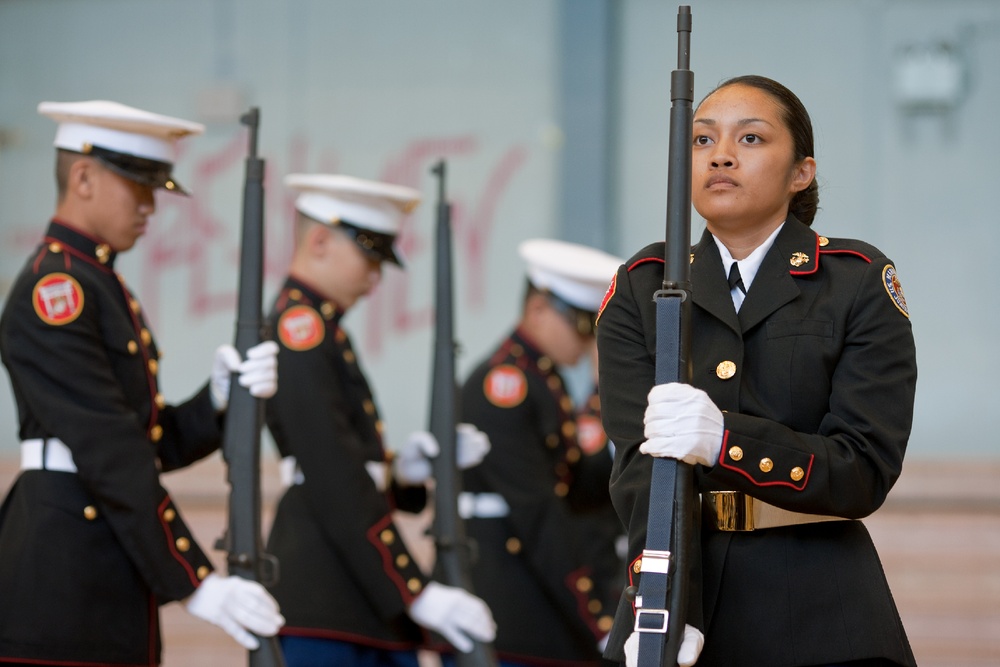 Yokota High School JROTC hosts the regional drill meet