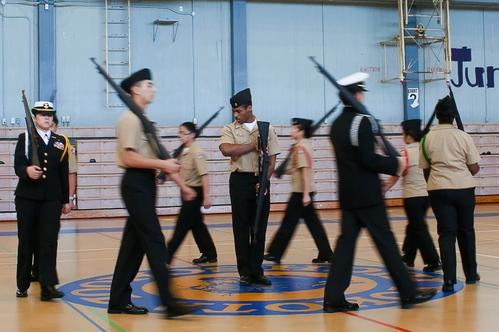 Yokota High School JROTC hosts the regional drill meet