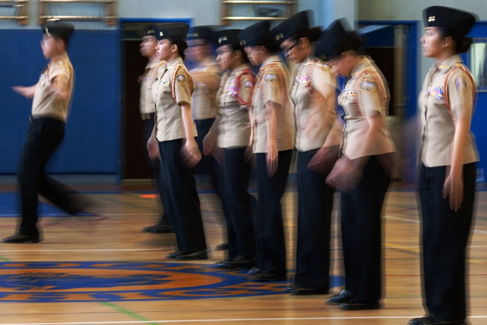 Yokota High School JROTC hosts the regional drill meet