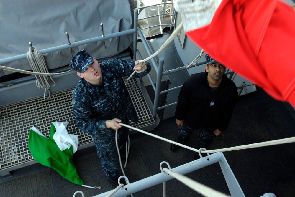 USS Blue Ridge departs Yokosuka