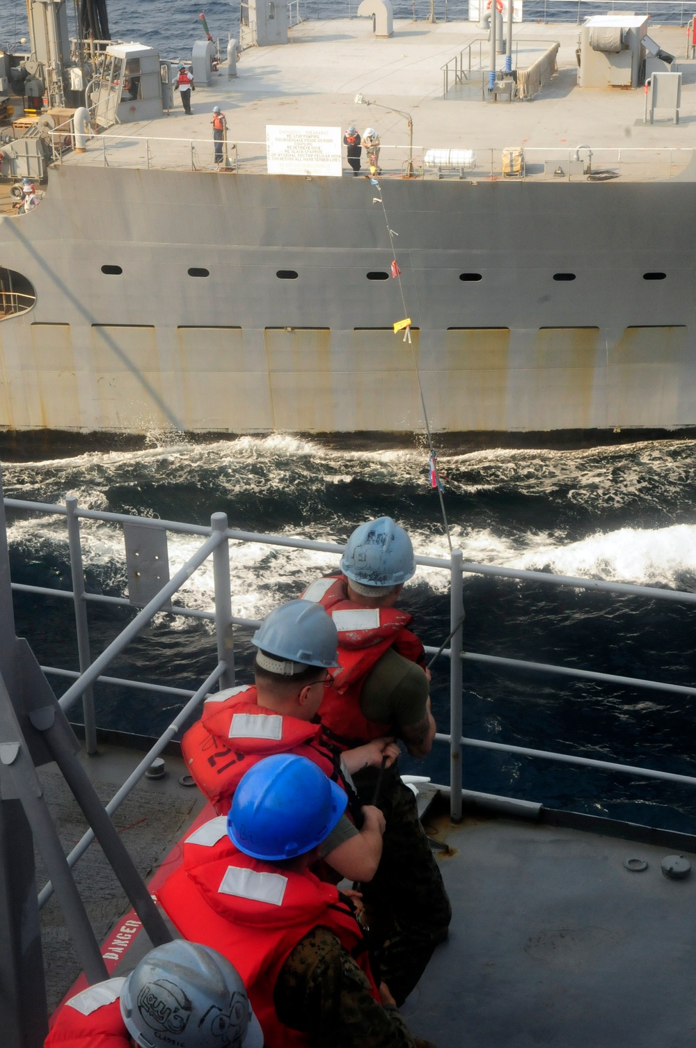 USS Germantown replenishment at sea
