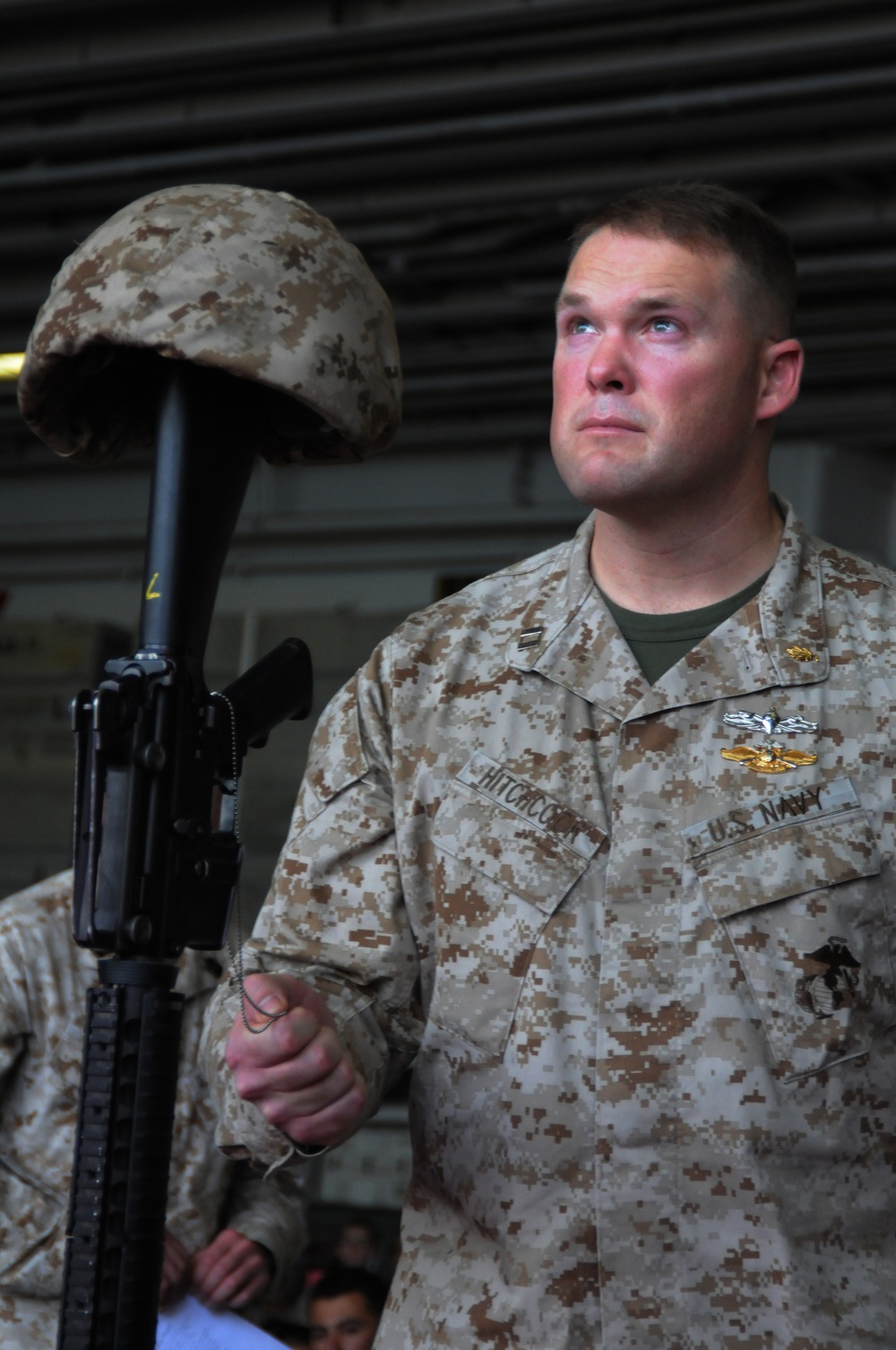 Sailor's memorial aboard USS Makin Island