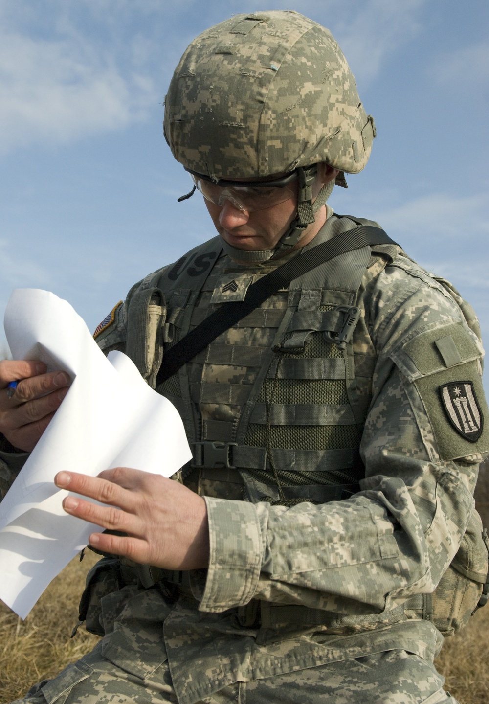 372nd Engineer Brigade Best Warrior Competition land navigation