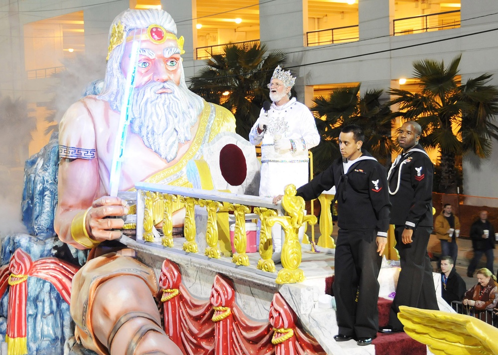 Krewe of Zeus parade during Mardi Gras