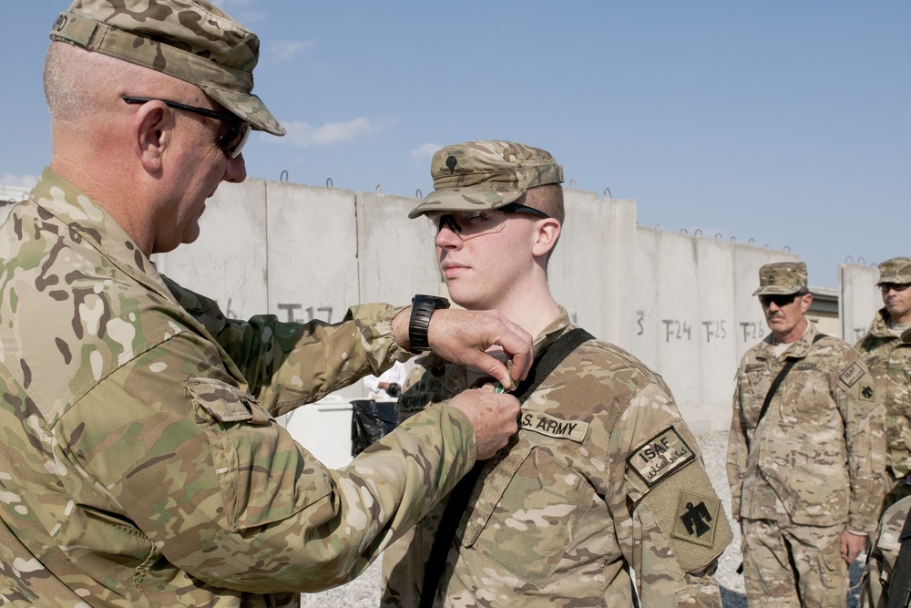 Awards at FOB Gamberi