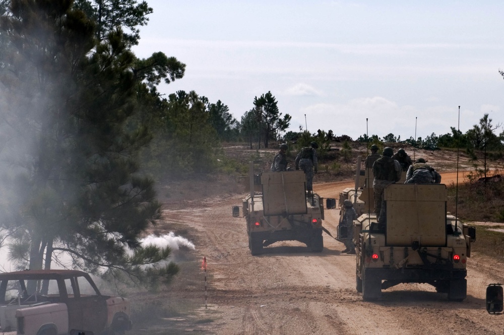 SFAT units preparing for Afghan mission conduct live-fire convoy