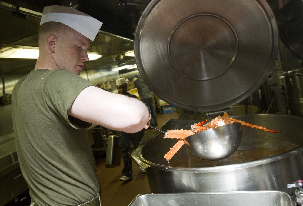 USS New Orleans celebrates Mardi Gras at sea