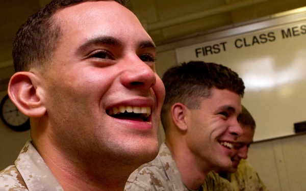 USS New Orleans Marines, sailors play bingo