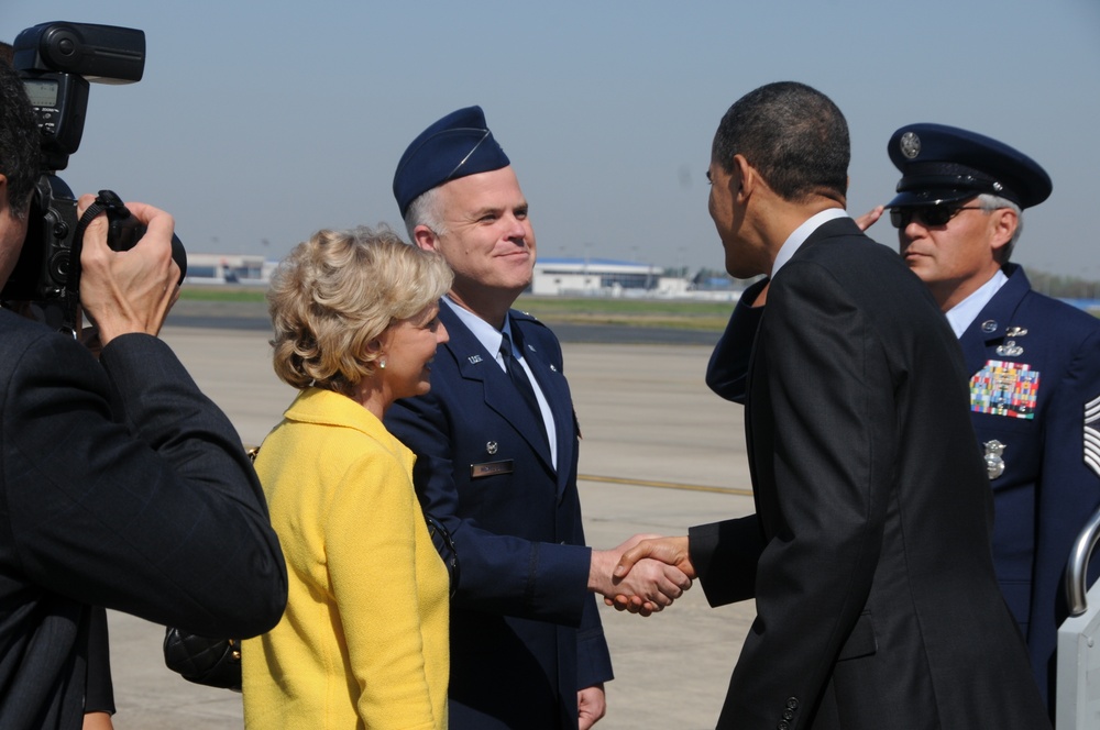 President Obama visits the 45th Airlift Wing