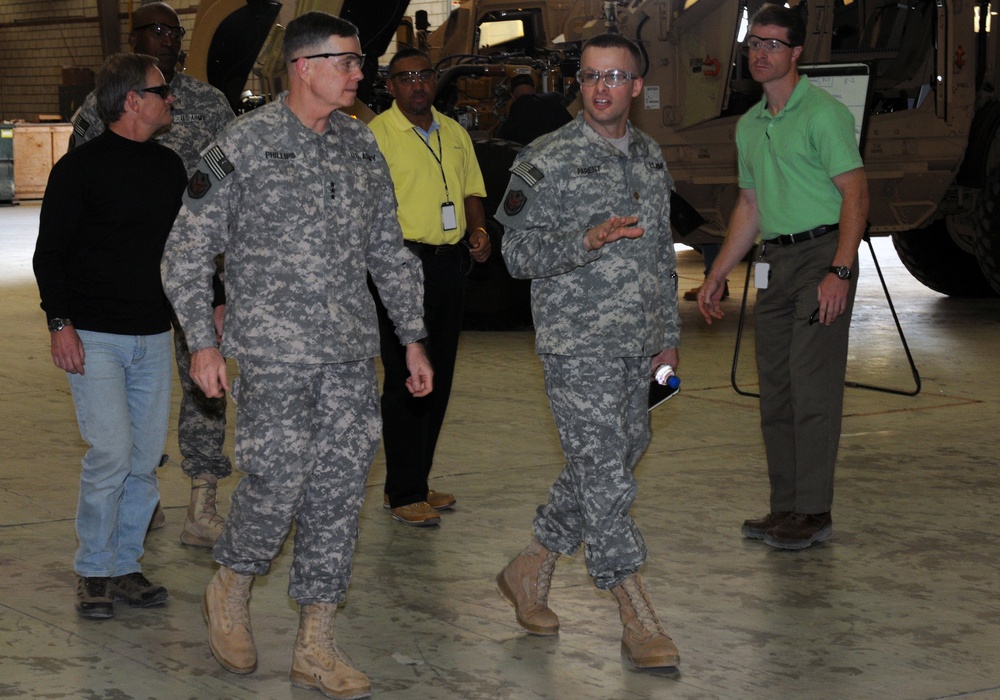 Phillips visits MRAP Sustainment Facility