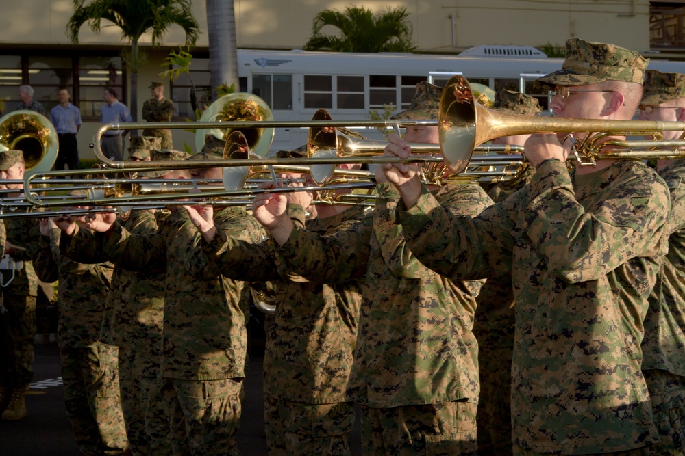 Camp H.M. Smith flagpole rededication ceremony