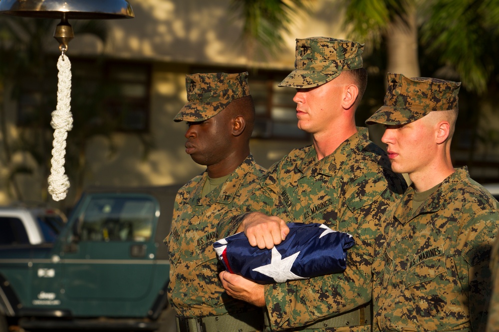 Camp H.M. Smith flagpole rededication ceremony