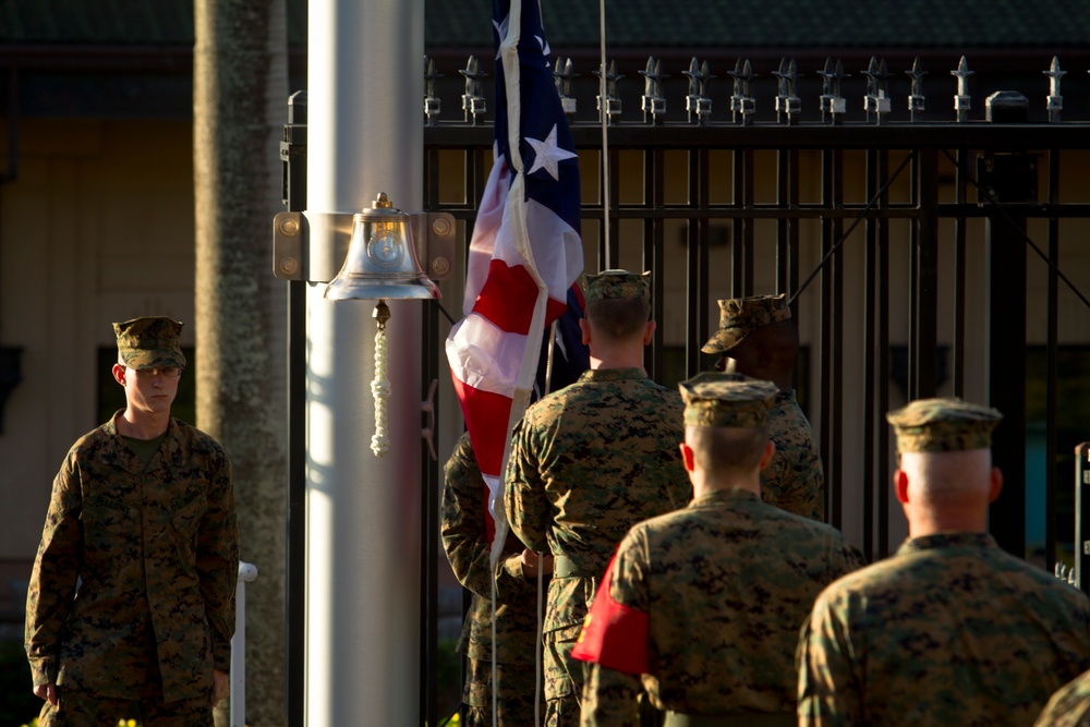 Camp H.M. Smith flagpole rededication ceremony