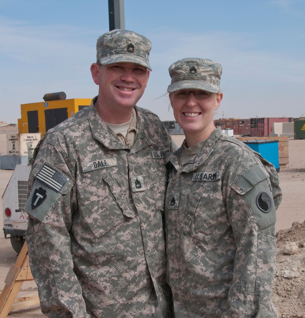 Army National Guard couple deploys together