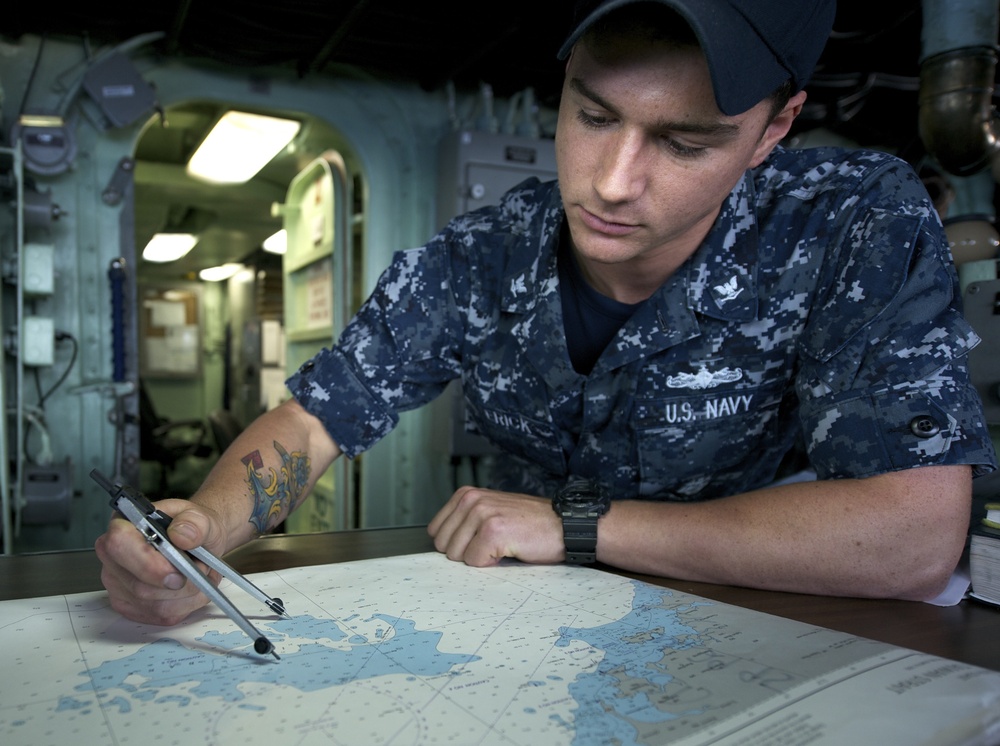 USS Bonhomme Richard sailor at work