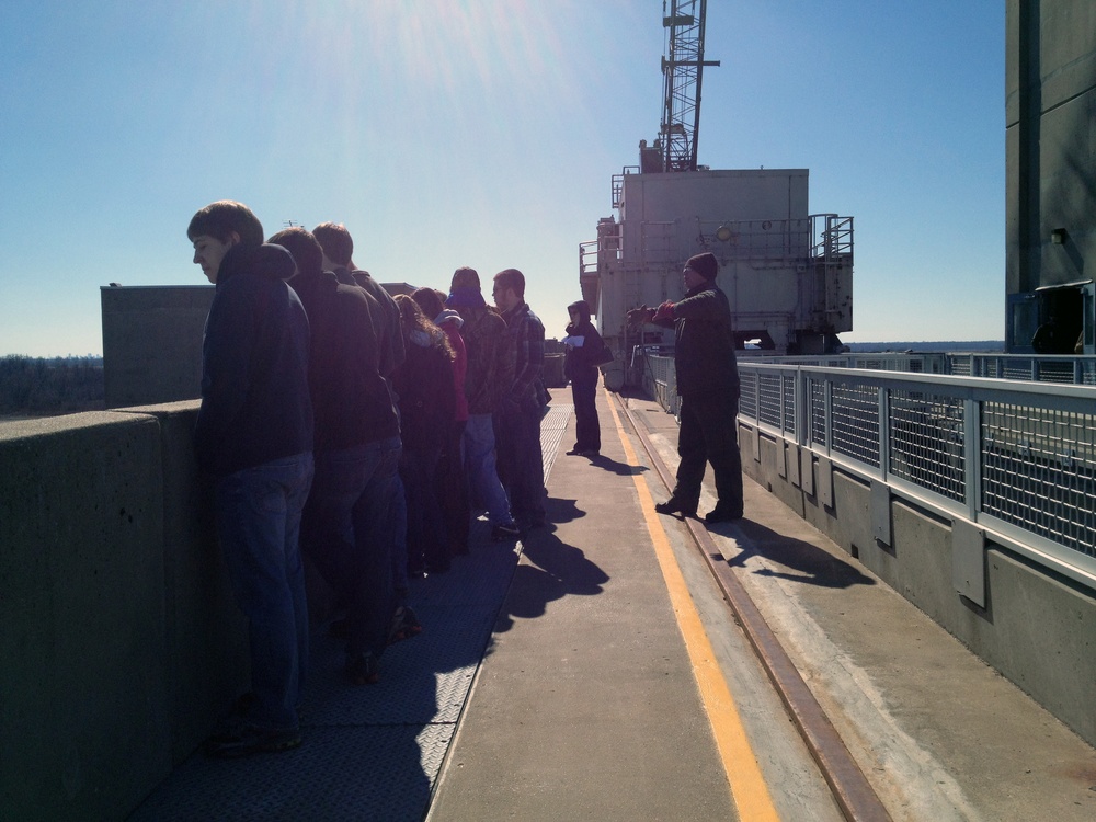 Corps of Engineers park ranger explains lock operations