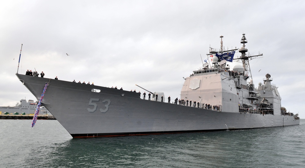 USS Mobile Bay returns to its homeport