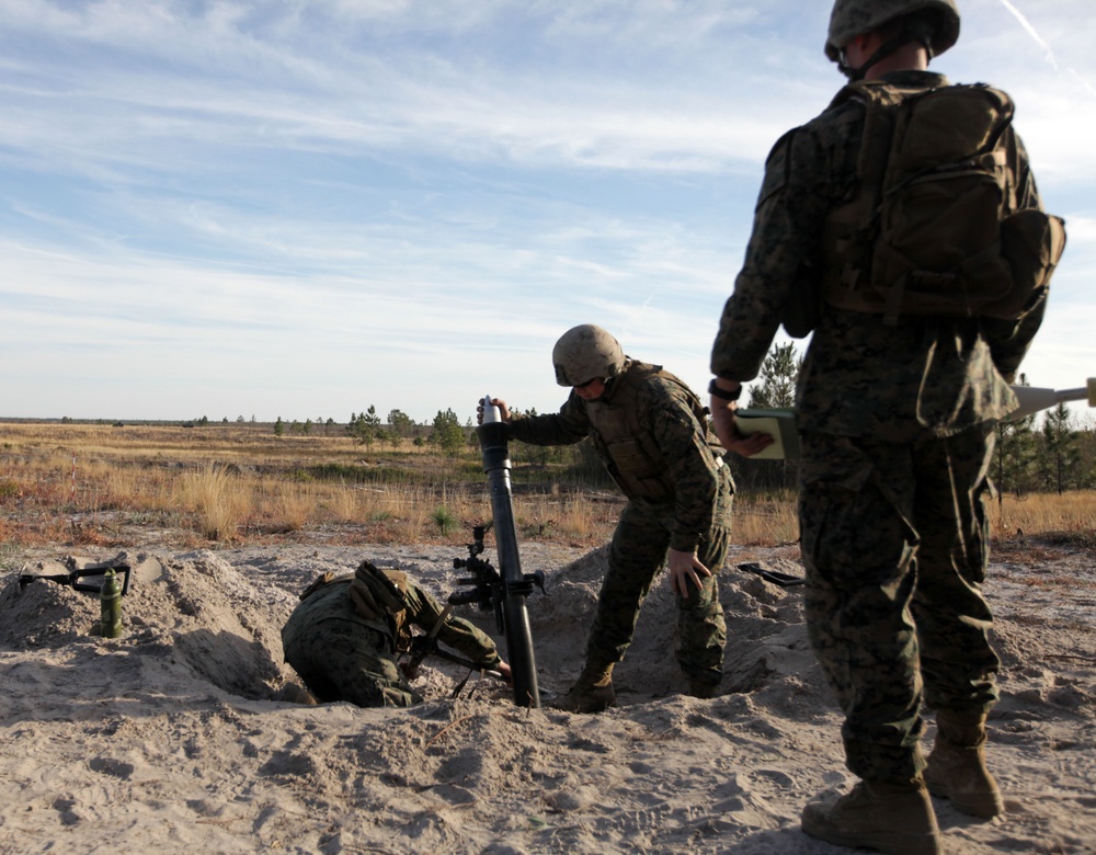 Mortar fire exercise