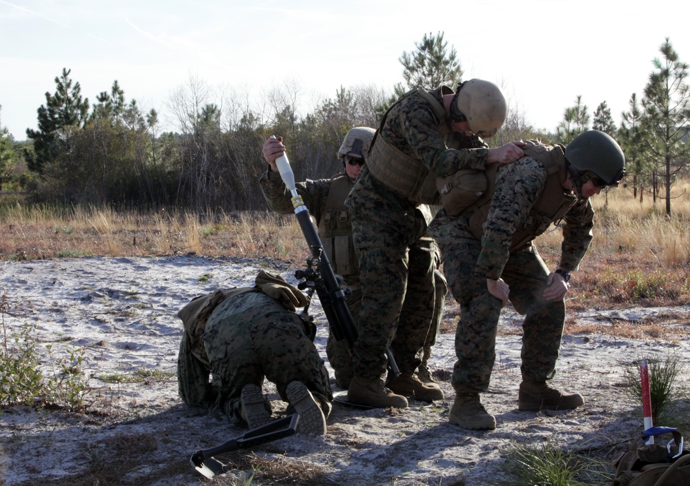 Mortar fire exercise