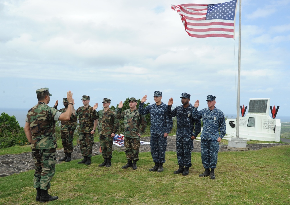 Re-enlistment ceremony