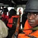 Obangame Express 2012: Boarding team from the Gabon navy and Sao Tome and Principe coast guard train aboard USS Simpson