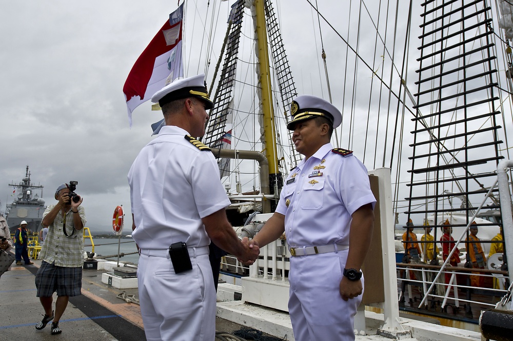 Indonesian navy tall ship visits Joint Base Pearl Harbor-Hickam