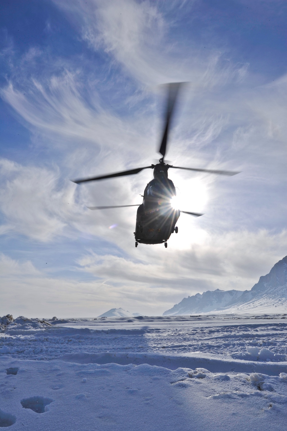Chinook takeoff in Zabul province