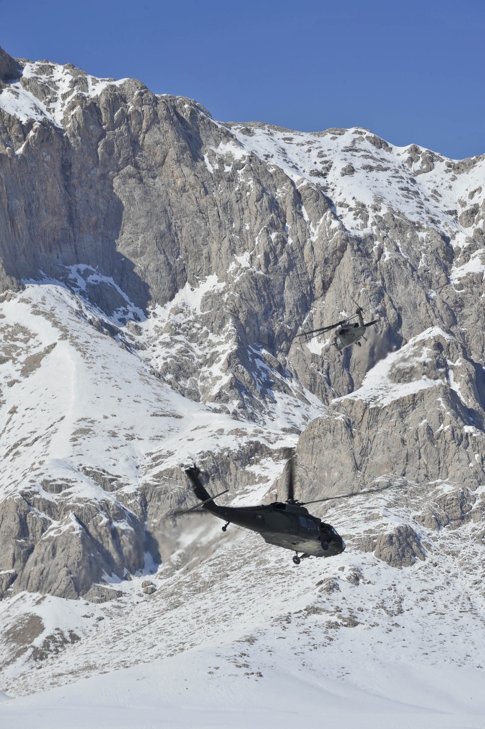 Helicopters take off in Zabul province