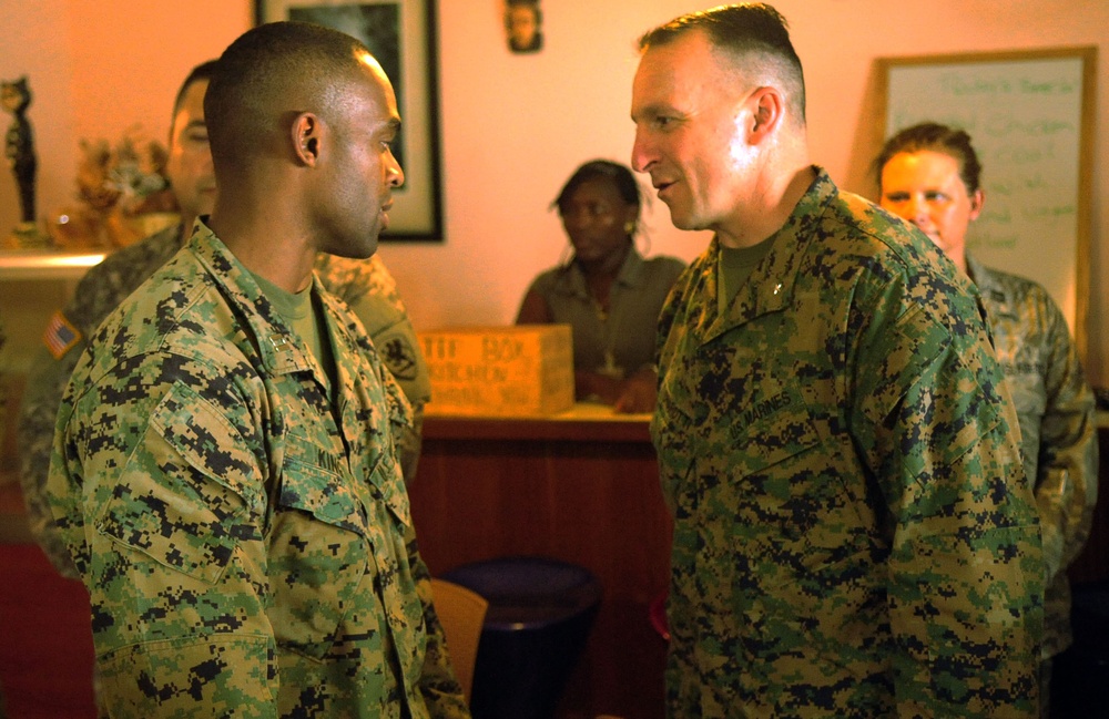 Marine Forces Africa deputy commanding general visits Operation Onward Liberty
