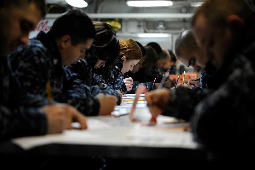 USS Nimitz Navy-wide advancement exam