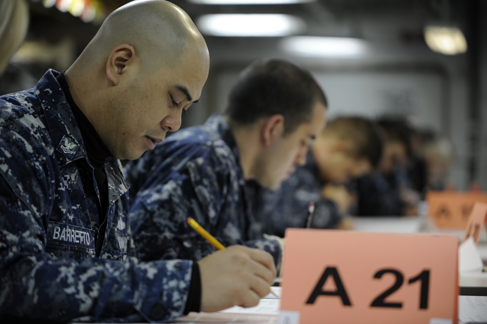 USS Nimitz Navy-wide advancement exam