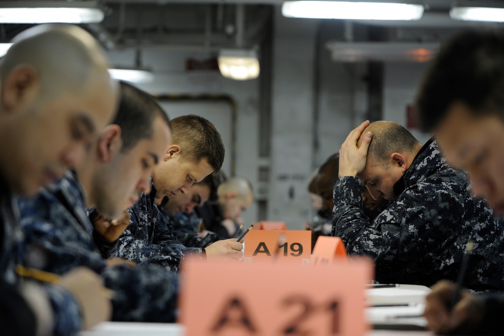 USS Nimitz Navy-wide advancement exam