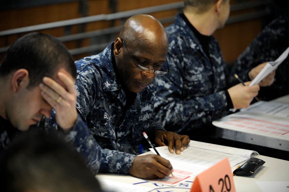 USS Nimitz Navy-wide advancement exam