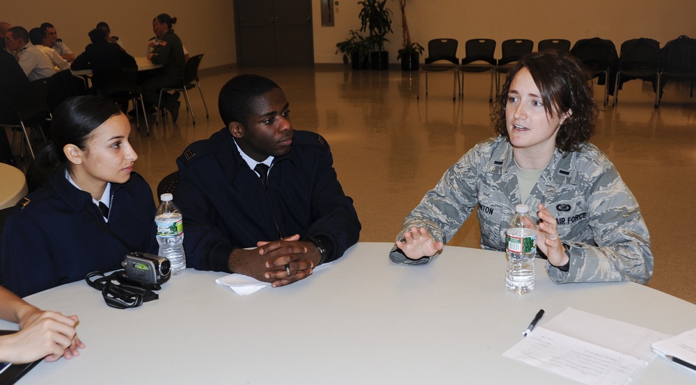 Company grade officers provide insight on career day