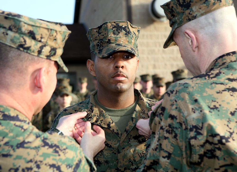 Marine and Miami native is promoted to next rank