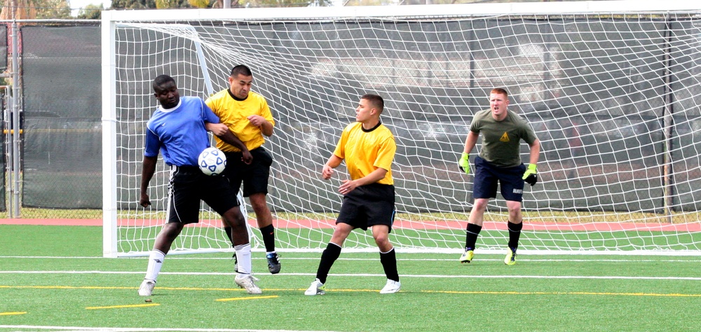 Goal: lunch time soccer showdown