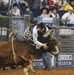 Rider thrown from his bull