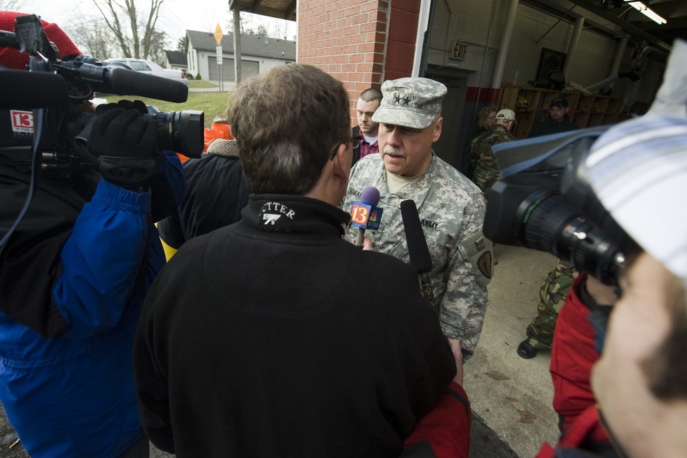 Indiana Governor, National Guard respond to tornado destruction