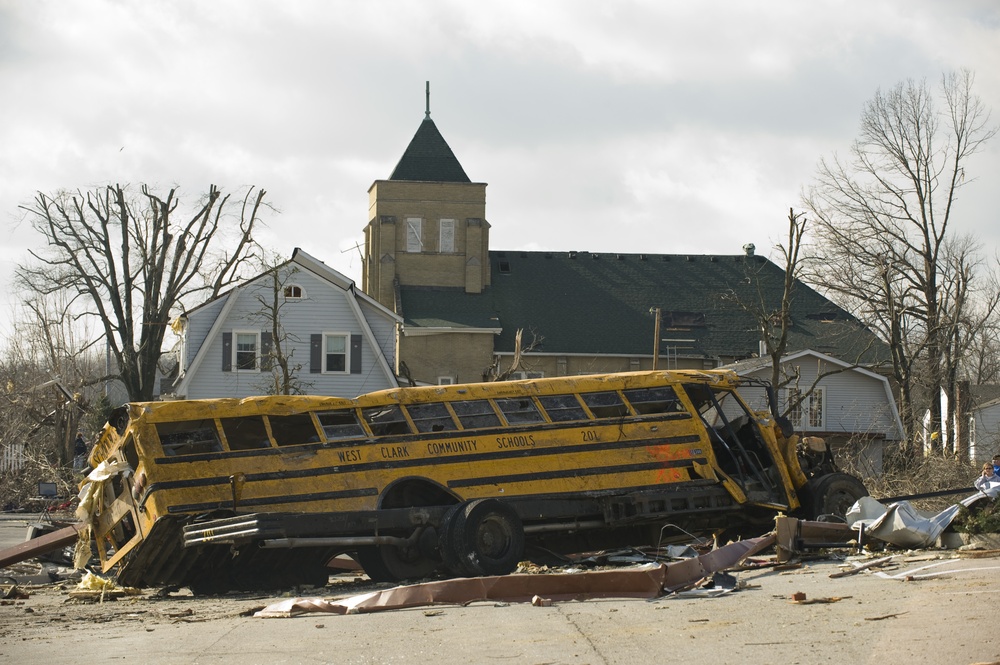 Indiana Governor, National Guard respond to tornado destruction