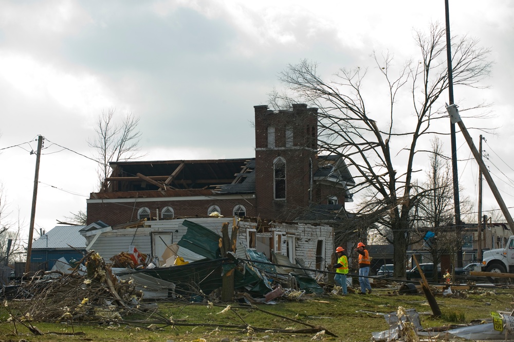 Indiana Governor, National Guard respond to tornado destruction