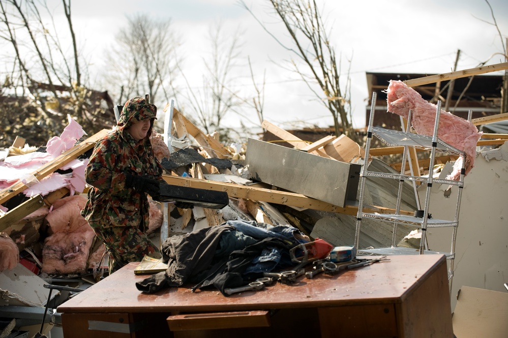 Indiana Governor, National Guard respond to tornado destruction