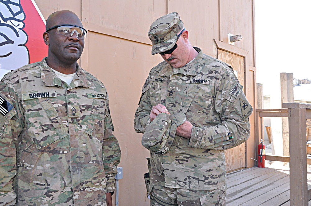 Three up and three down: Valdosta, Ga. native pins on master sergeant