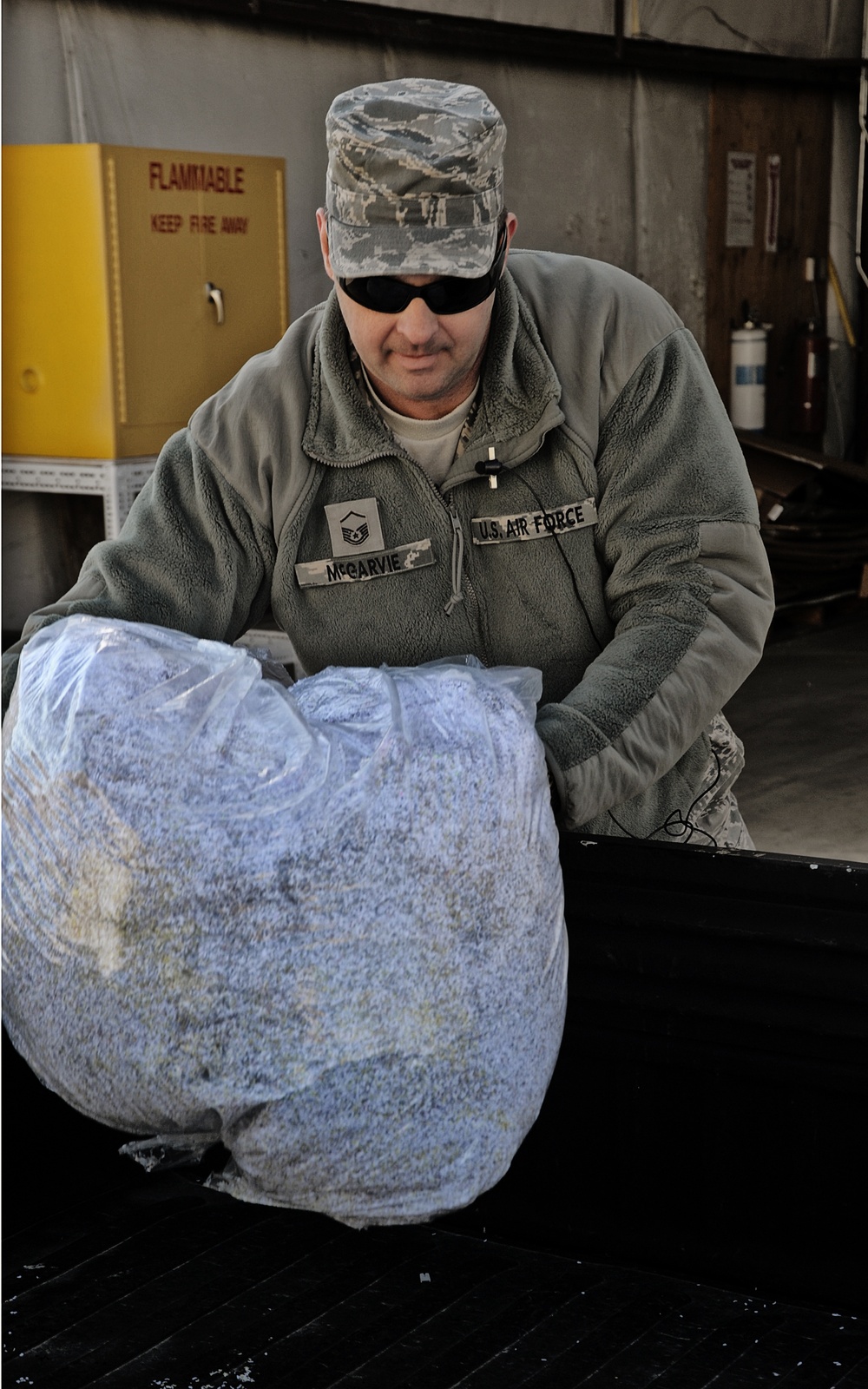 Idaho Guard airmen work to improve wing's recycling efforts